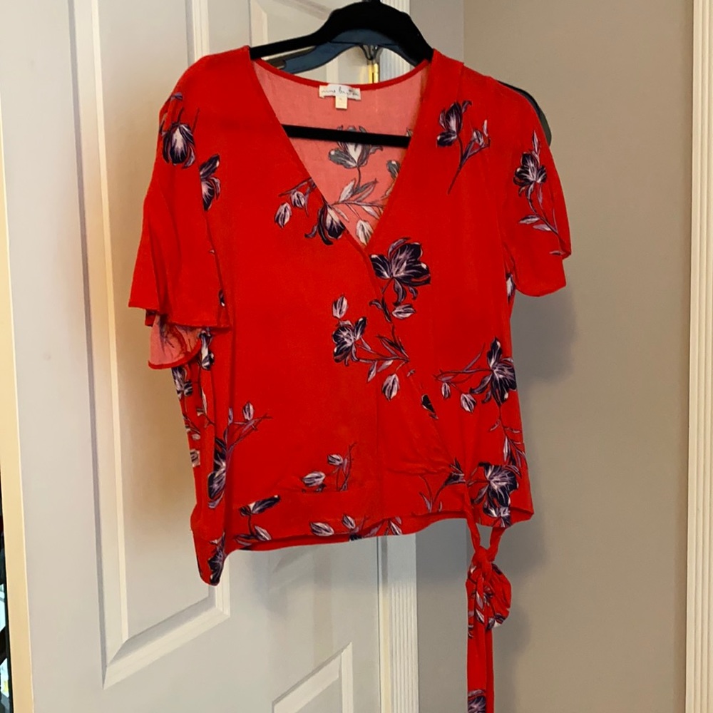 Cute wrap floral top